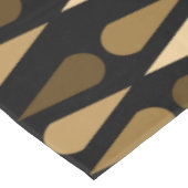 Retro Mideeuw Teardruppels Black Brown Tafelkleed (Gekanteld)