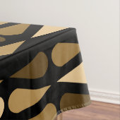 Retro Mideeuw Teardruppels Black Brown Tafelkleed (Voorbeeld)