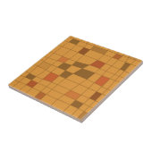 Retro Mideeuwse Art Warped Ochre Tegeltje (Zijkant)