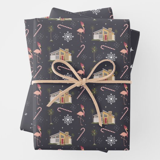 Retro Mideeuwse kerstabel Inpakpapier Vel (In situ)