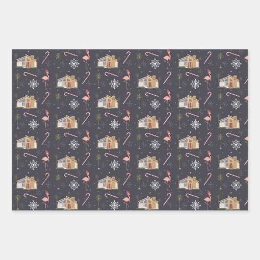 Retro Mideeuwse kerstabel Inpakpapier Vel (Voorkant)