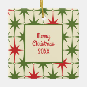 Retro Mideeuwse moderne kerststaarkresten Jaar Keramisch Ornament