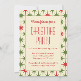 Retro Mideeuwse moderne kerststerren Kaart