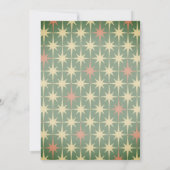 Retro  Mideeuwse moderne kerststerren Kaart (Achterkant)