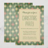 Retro  Mideeuwse moderne kerststerren Kaart (Voorkant / Achterkant)