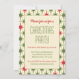 Retro Mideeuwse moderne kerststerren Kaart