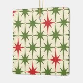 Retro Mideeuwse moderne kerstuitbarstingen Keramisch Ornament (Links)