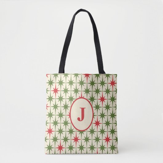 Retro Mideeuwse moderne kerstuitbarstingen Tote Bag (Voorkant)