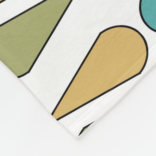 Retro Mideeuwse tapijten kleurrijk Fleece Deken (Hoek)