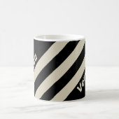 Retro Midnight Drie Strepen met Naam Koffiemok (Center)