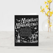 Retro Midnight Margaritas Grappig Halloween Magisc Kaart (Gele Bloem)