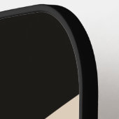 Retro Midnight Mint Strepen met Naam Pickleball Paddle (Links Detail)