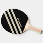 Retro Midnight Three Stripes met naam Tafeltennisbatje (Zijkant)
