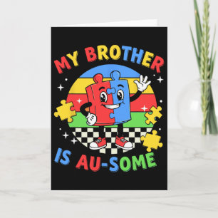 Retro Mijn Broer Is Geweldig Autisme Bewustzijn Zu Kaart