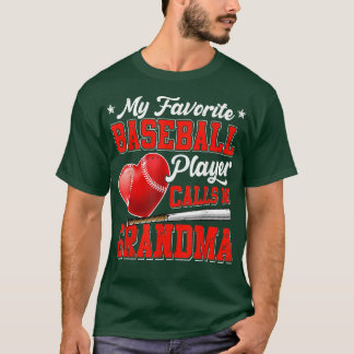 Retro Mijn favoriete Baseball Player roept me op t T-shirt