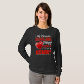 Retro Mijn favoriete Bowling Player roept me mama T-shirt (Voorkant volledig)