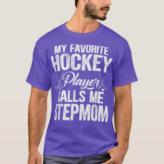 Retro Mijn favoriete Hockey Player roept me Stepma T-shirt