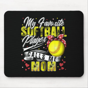 Retro Mijn favoriete softbalspeler noemt me mama M Muismat