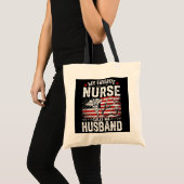 Retro Mijn favoriete verpleegster noemt me Husband Tote Bag (Voorkant (product))