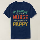 Retro Mijn favoriete verpleegster noemt me Pappie  T-shirt (Design voorkant)
