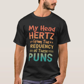 Retro mijn hoofd hertz van de frequentie van deze t-shirt