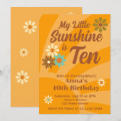 Retro Mijn kleine zonnige 10e verjaardag Kaart (Voorkant / Achterkant)
