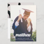 RETRO MIJN NAAM IS University Two Photo LAW AFSTUD Aankondiging (Voorkant / Achterkant)