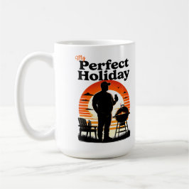 Retro Mijn perfecte vakantie donkere tekst Koffiemok