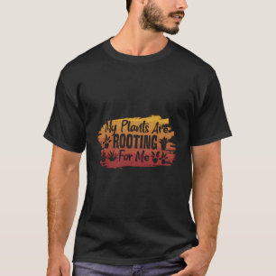 Retro Mijn Planten wroeten voor mij Grappig Tuinie T-shirt