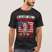 Retro Mijn zwager is een brandweerman Amerikaanse  T-shirt (Voorkant)