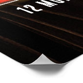 Retro Milestone 1e Jubileum Gepersonaliseerde Lief Poster (Hoek)