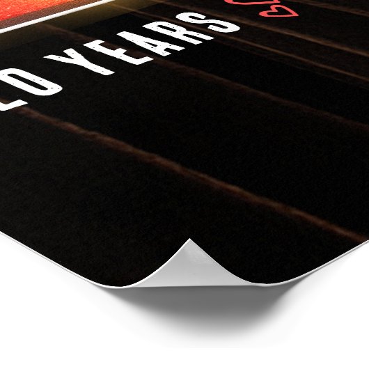 Retro Milestone 20ste Jubileum Gepersonaliseerde L Poster (Hoek)