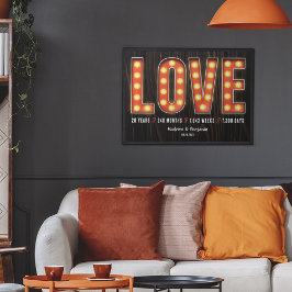 Retro Milestone 20ste Jubileum Gepersonaliseerde L Poster