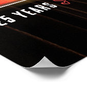 Retro Milestone 25th Anniversary Personalized Love Poster (Hoek)