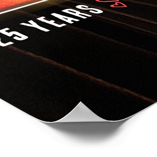 Retro Milestone 25th Anniversary Personalized Love Poster (Hoek)