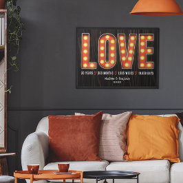 Retro Milestone 30ste Jubileum Gepersonaliseerde L Poster