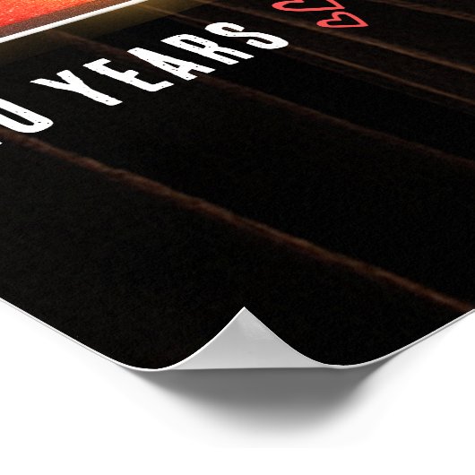 Retro Milestone 40th Anniversary Personalized Love Poster (Hoek)