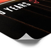 Retro Milestone 50ste Jubileum Gepersonaliseerde L Poster (Hoek)