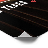 Retro Milestone 5e Jubileum Gepersonaliseerde Lief Poster (Hoek)