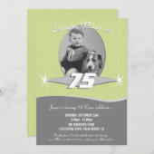 Retro Milestone Birthday Party Photo Uitnodiging (Voorkant / Achterkant)