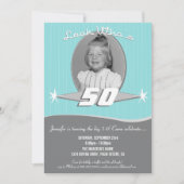 Retro Milestone Birthday Party Photo Uitnodiging (Voorkant)