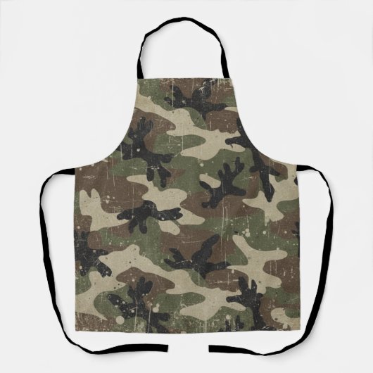 Retro Militair Camouflagepatroon Schort (Voorkant)