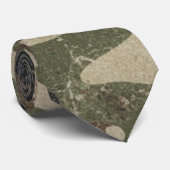 Retro Militair Camouflagepatroon Stropdas (Opgerold)