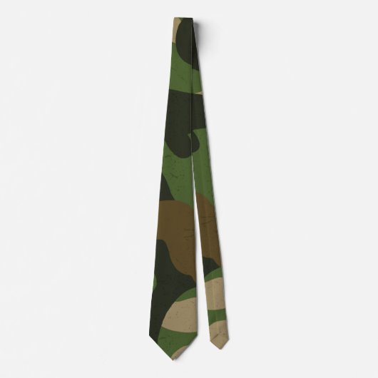 Retro Militair Camouflagepatroon Stropdas (Voorkant)