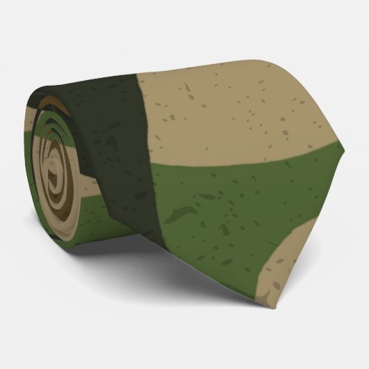 Retro Militair Camouflagepatroon Stropdas (Opgerold)