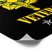 Retro militair intelligence corps overhemd voor ma poster (Hoek)