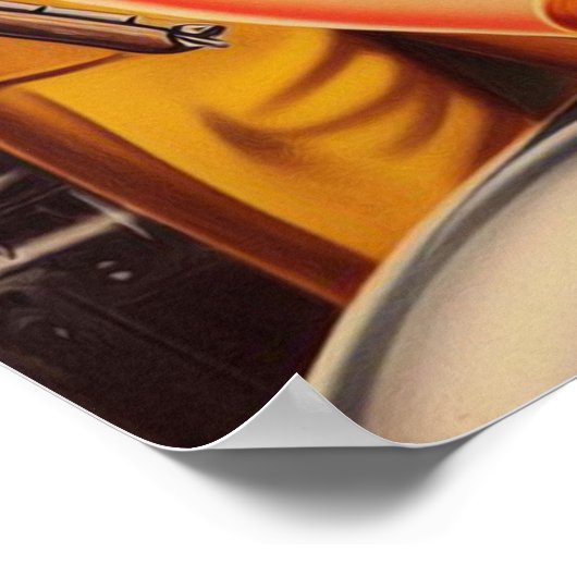 Retro Militaire Pinup Poster (Hoek)