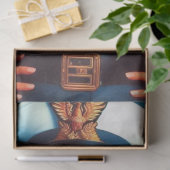 Retro Militaire Vrouw Tissuepapier (Geschenk)