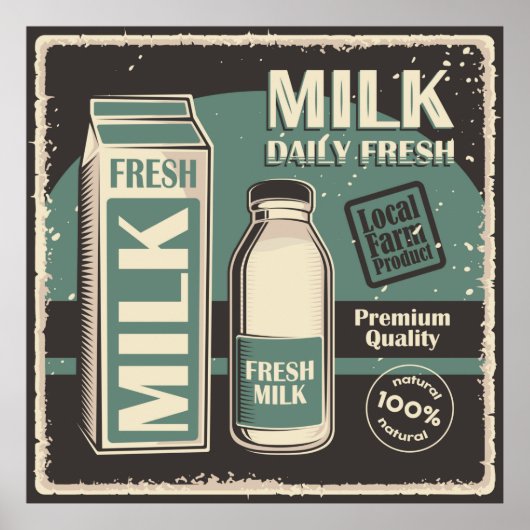 retro  milk business poster (Voorkant)