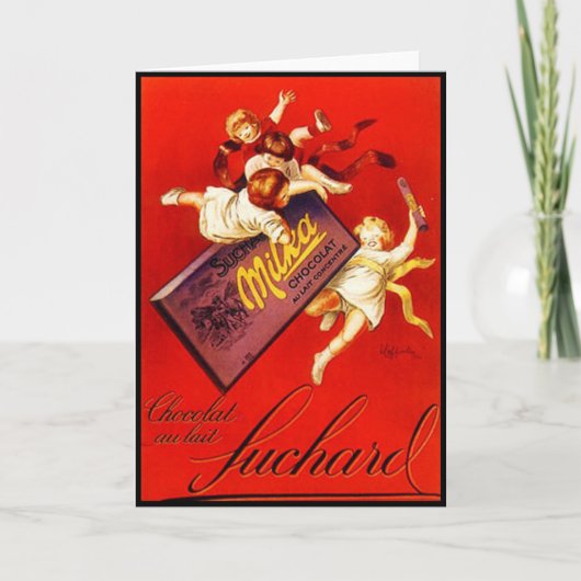 Retro Milka-chocoladereclame Kaart (Voorkant)
